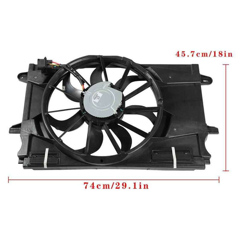 DURAFORCE 39013323 Radiator & Condenser Fan Assembly Fit For Chevrolet Cruze 1.4L 17-19 l4