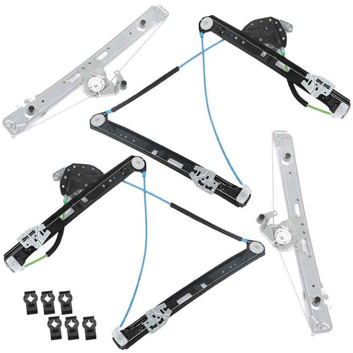 DURAFORCE Set of 4 Front Rear Right Left Power Window Regulator For BMW 320i 325i 2001-05