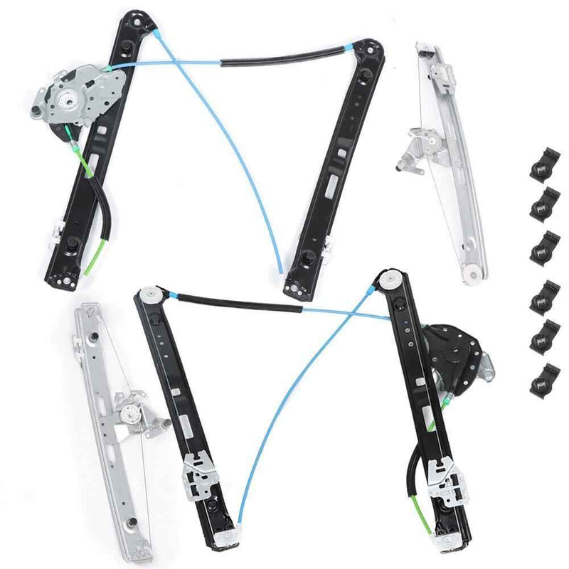 DURAFORCE Set of 4 Front Rear Right Left Power Window Regulator For BMW 320i 325i 2001-05
