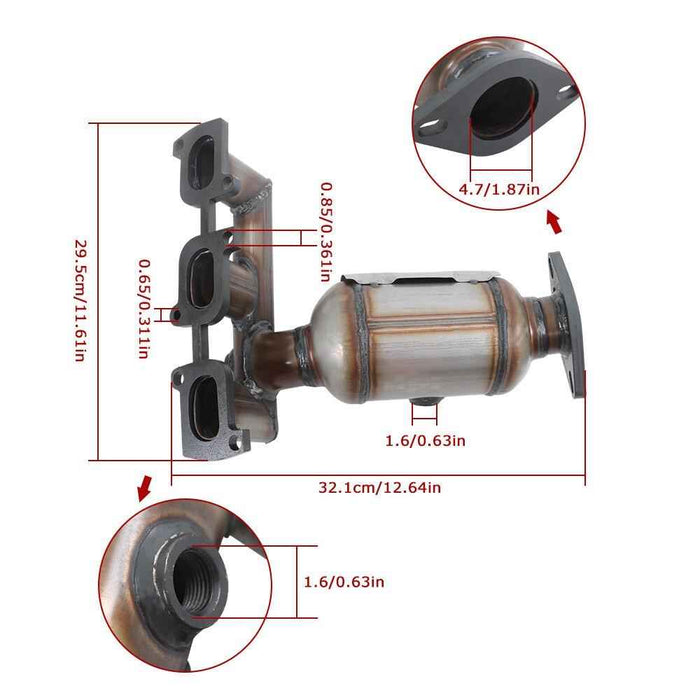 DURAFORCE For Ford Explorer 3.5L V6 2013-2019 Manifold Catalytic Converter Front Left Side