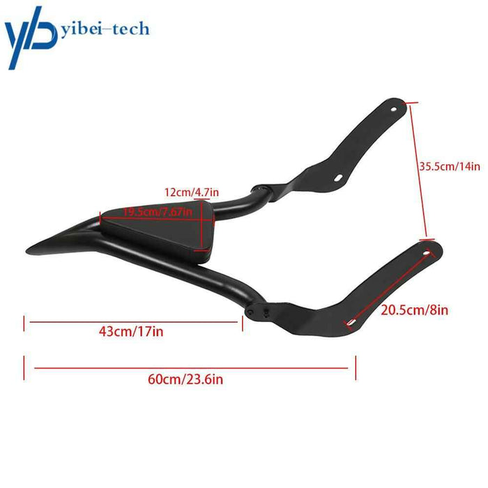 DURAFORCE For 17-22 Honda Rebel 300 500 CMX300 CMX500 Passenger Backrest Sissy Bar Black