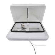 DURAFORCE 14" × 14" White RV Roof Vent Powered Fan W/Remote Control For Camper Trailer 12V