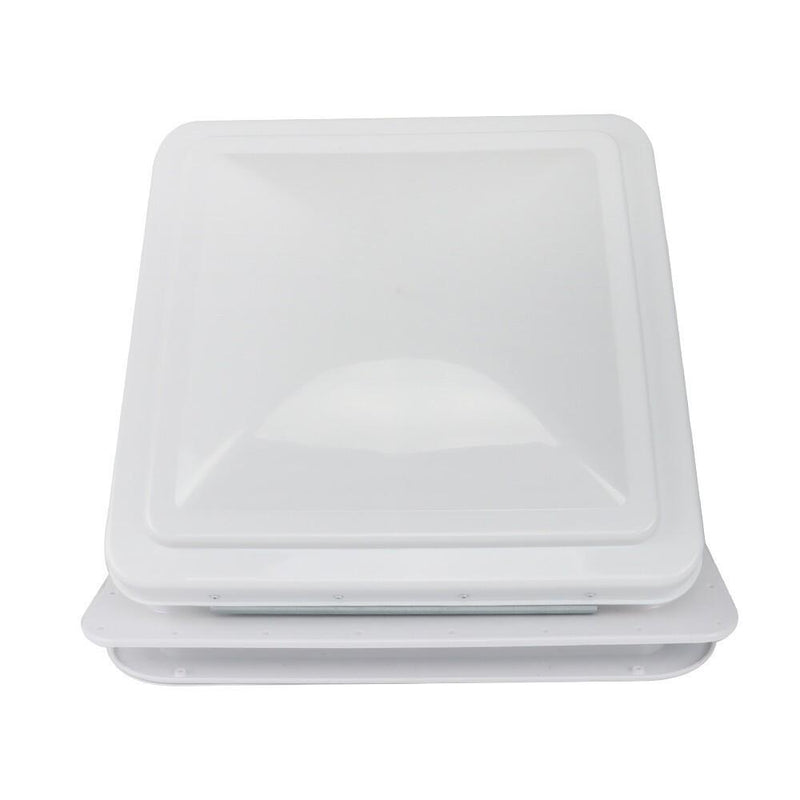 DURAFORCE 14" × 14" White RV Roof Vent Powered Fan W/Remote Control For Camper Trailer 12V