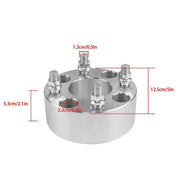 DURAFORCE 2× 2 inch Golf Cart Wheel Spacers 62mm Hub Bore 1/2x20 Studs 4x4 Bolt Pattern
