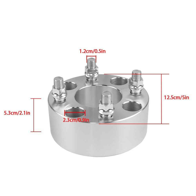 DURAFORCE 2× 2 inch Golf Cart Wheel Spacers 62mm Hub Bore 1/2x20 Studs 4x4 Bolt Pattern