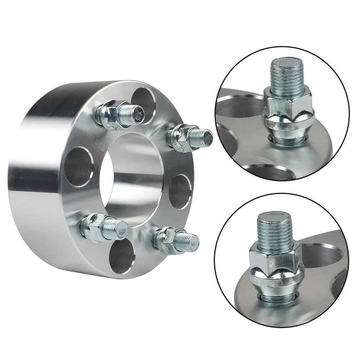 DURAFORCE 2× 2 inch Golf Cart Wheel Spacers 62mm Hub Bore 1/2x20 Studs 4x4 Bolt Pattern