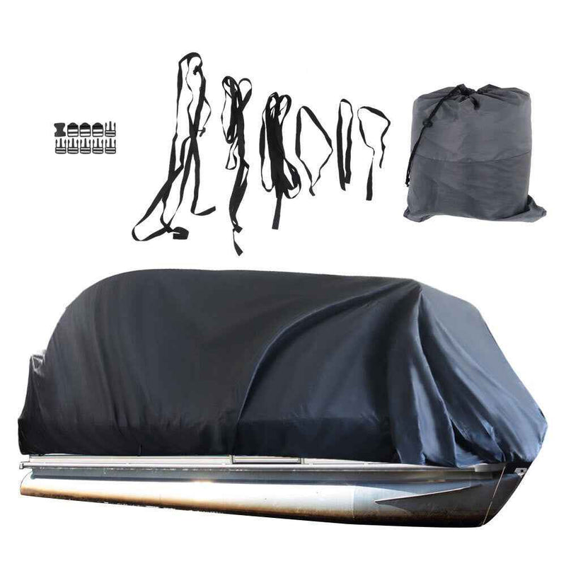 DURAFORCE Trailerable Pontoon Fabric Gray 21 22 23 24 FT Waterproof Boat Cover