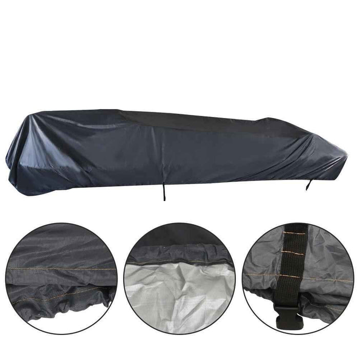 DURAFORCE Trailerable Pontoon Fabric Gray 21 22 23 24 FT Waterproof Boat Cover