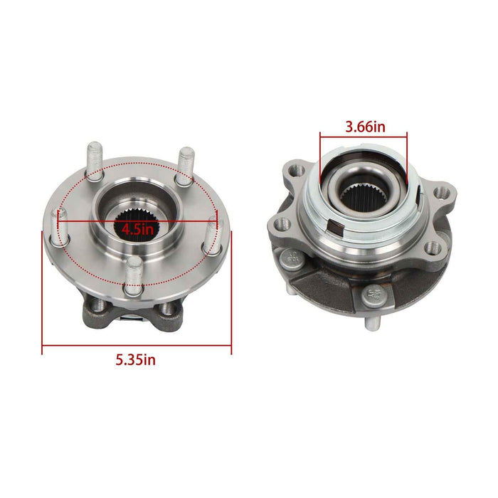DURAFORCE Front Wheel Hub Bearing W/ABS For Nissan 2007-18 Altima 2009-21 Maxima 513296