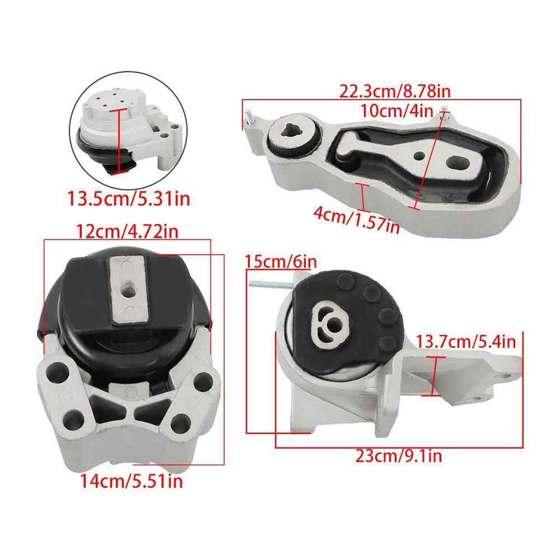DURAFORCE 3PCS Engine Motor & Trans Mount A5342/A5799/A5429 For Ford Flex Taurus 3.5L 2.0L