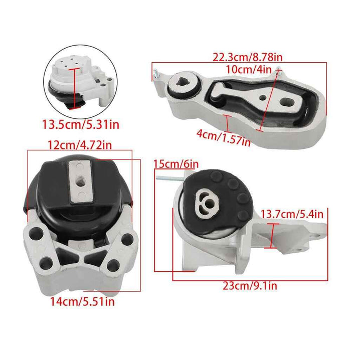 DURAFORCE 3PCS Engine Motor & Trans Mount A5342/A5799/A5429 For Ford Flex Taurus 3.5L 2.0L