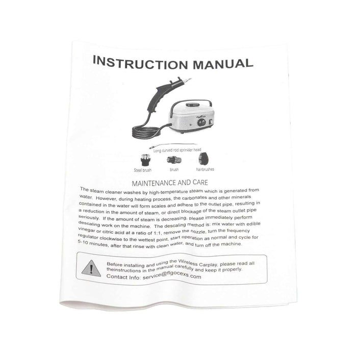 DURAFORCE 1500ml 2500W 110V Handheld High Temperature Pressurized Steam Cleaning (White)