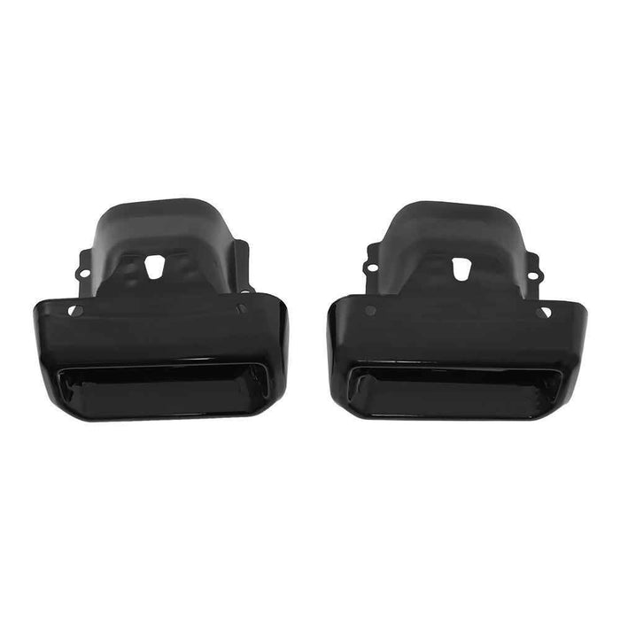 DURAFORCE Exhaust Tips / Bezels Gloss Black For Chevy Silverado 1500 GMC Sierra 1500 19-23
