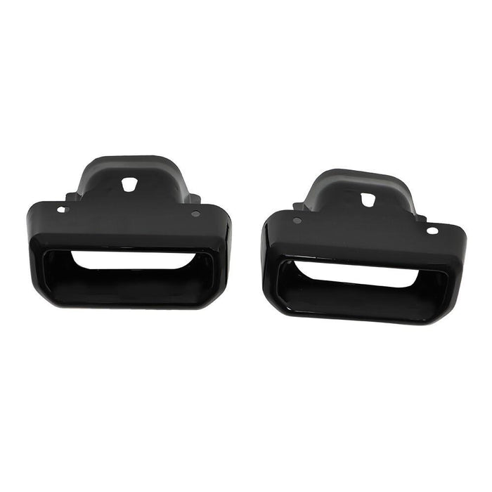 DURAFORCE Exhaust Tips / Bezels Gloss Black For Chevy Silverado 1500 GMC Sierra 1500 19-23