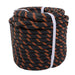 DURAFORCE 1/2"×150' 48 Strand Polyester Braided Rope Caving Camping Hiking Black & Orange