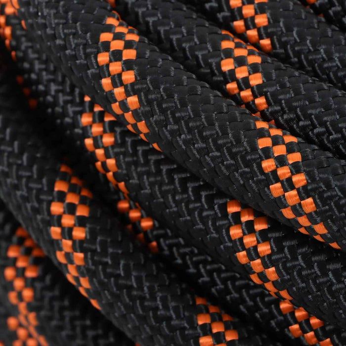 DURAFORCE 1/2"×150' 48 Strand Polyester Braided Rope Caving Camping Hiking Black & Orange