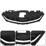 DURAFORCE Grille Grill Front Upper For Chevy Sonic 2017-2020 Honeycomb Matte Black+Chrome