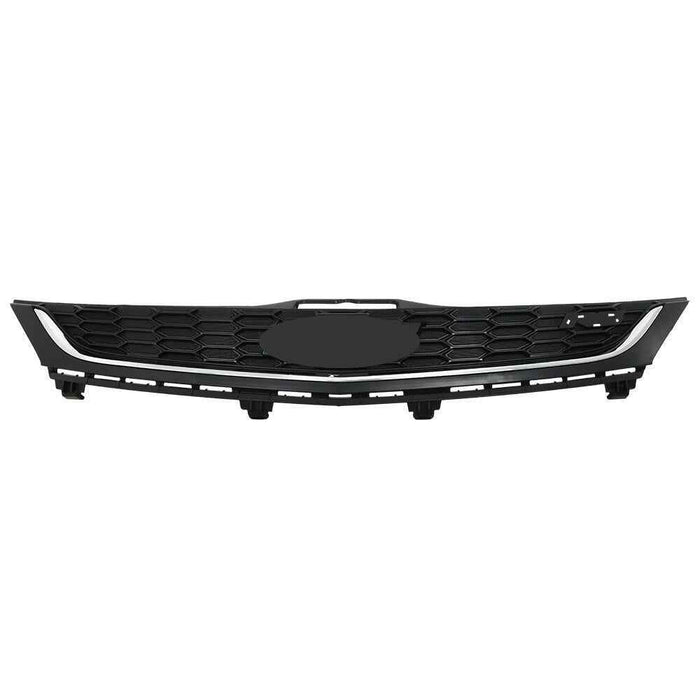 DURAFORCE Grille Grill Front Upper For Chevy Sonic 2017-2020 Honeycomb Matte Black+Chrome