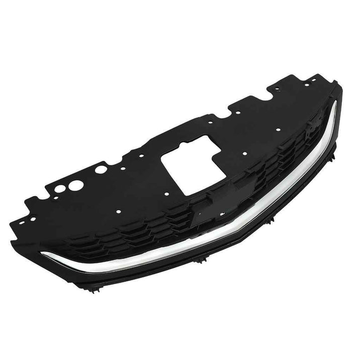 DURAFORCE Grille Grill Front Upper For Chevy Sonic 2017-2020 Honeycomb Matte Black+Chrome