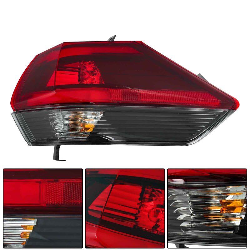 DURAFORCE Passenger For 2017 18 2019 Nissan Rogue Rear Tail Light Outer Light Lamp Assy