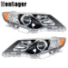 DURAFORCE Headlights Black Halogen For 2012-2013 2014 Toyota Camry L LE SE XLE Left&Right