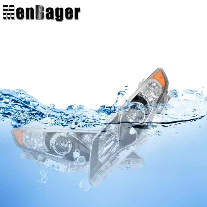 DURAFORCE Headlights Black Halogen For 2012-2013 2014 Toyota Camry L LE SE XLE Left&Right