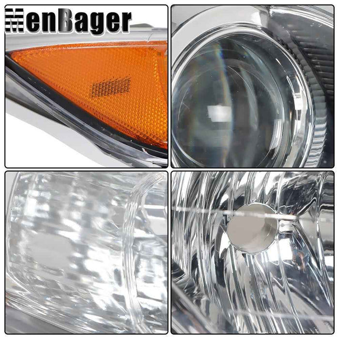 DURAFORCE Headlights Black Halogen For 2012-2013 2014 Toyota Camry L LE SE XLE Left&Right