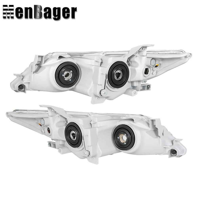 DURAFORCE Headlights Black Halogen For 2012-2013 2014 Toyota Camry L LE SE XLE Left&Right