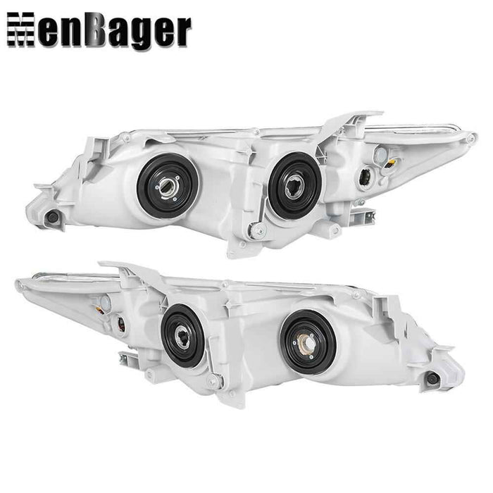 DURAFORCE Headlights Black Halogen For 2012-2013 2014 Toyota Camry L LE SE XLE Left&Right