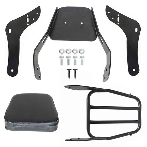 DURAFORCE Luggage Rack Pad Backrest Sissy Bar + For Honda 500 300 CMX500 CMX300 ABS