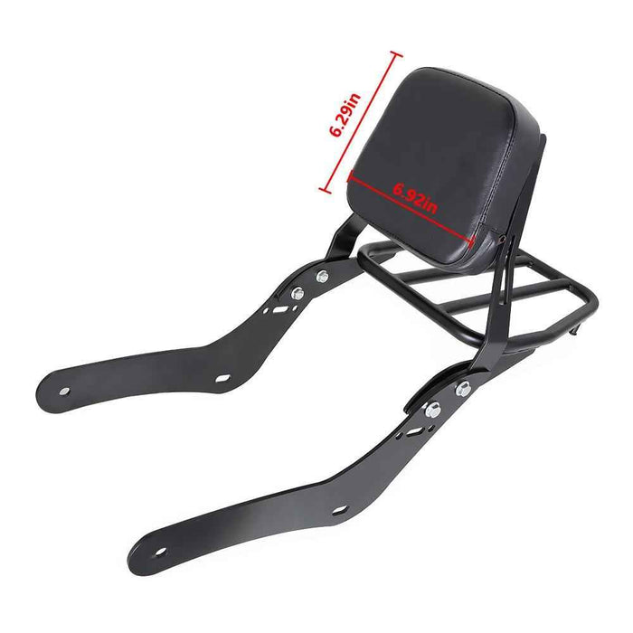 DURAFORCE Luggage Rack Pad Backrest Sissy Bar + For Honda 500 300 CMX500 CMX300 ABS