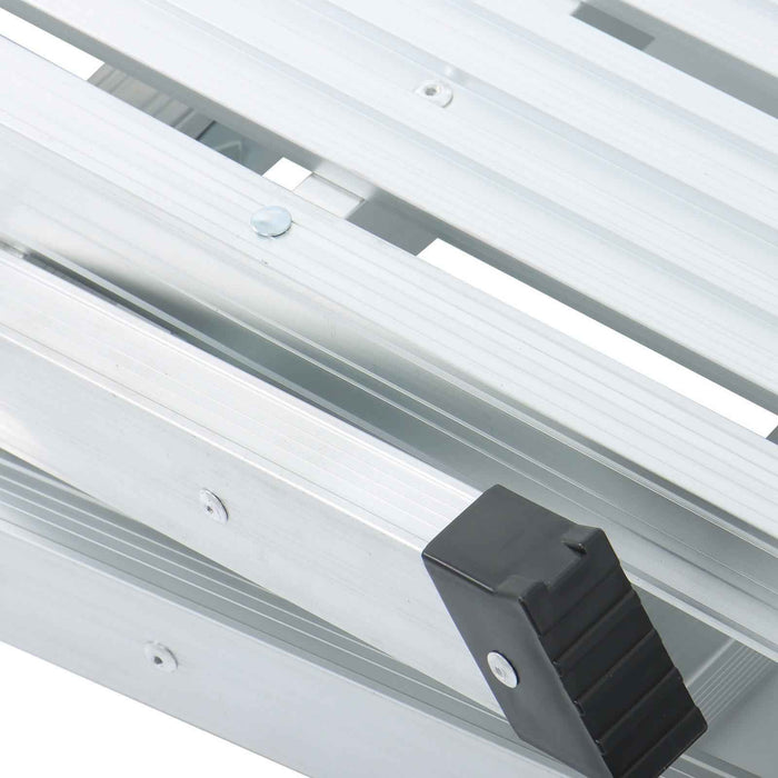 DURAFORCE Aluminum Step Stool 330lbs Non-slip Folding Work Platform Drywall Ladder