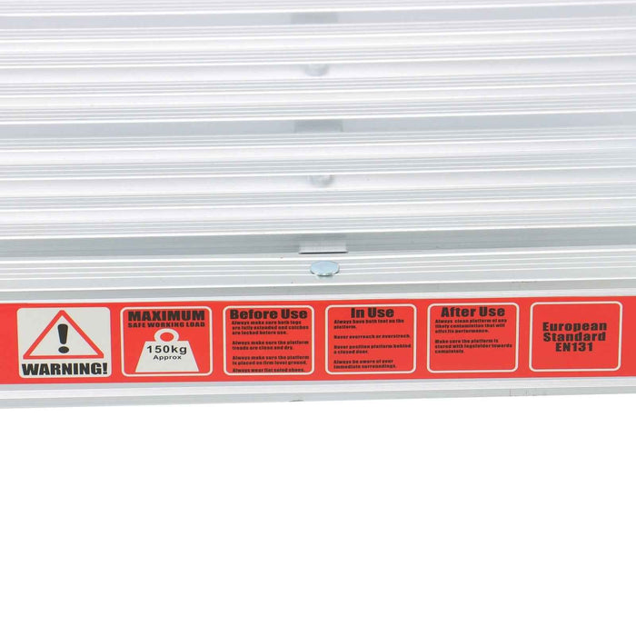 DURAFORCE Aluminum Step Stool 330lbs Non-slip Folding Work Platform Drywall Ladder