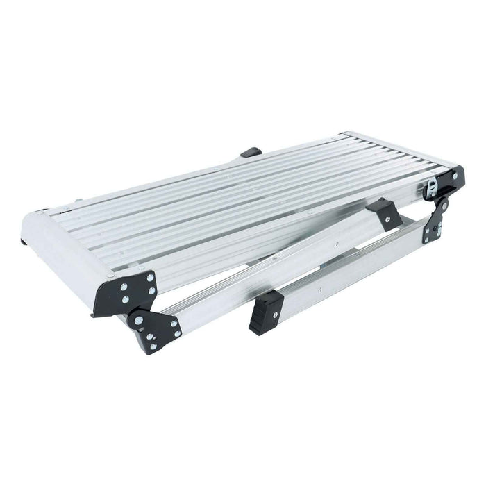 DURAFORCE Aluminum Step Stool 330lbs Non-slip Folding Work Platform Drywall Ladder