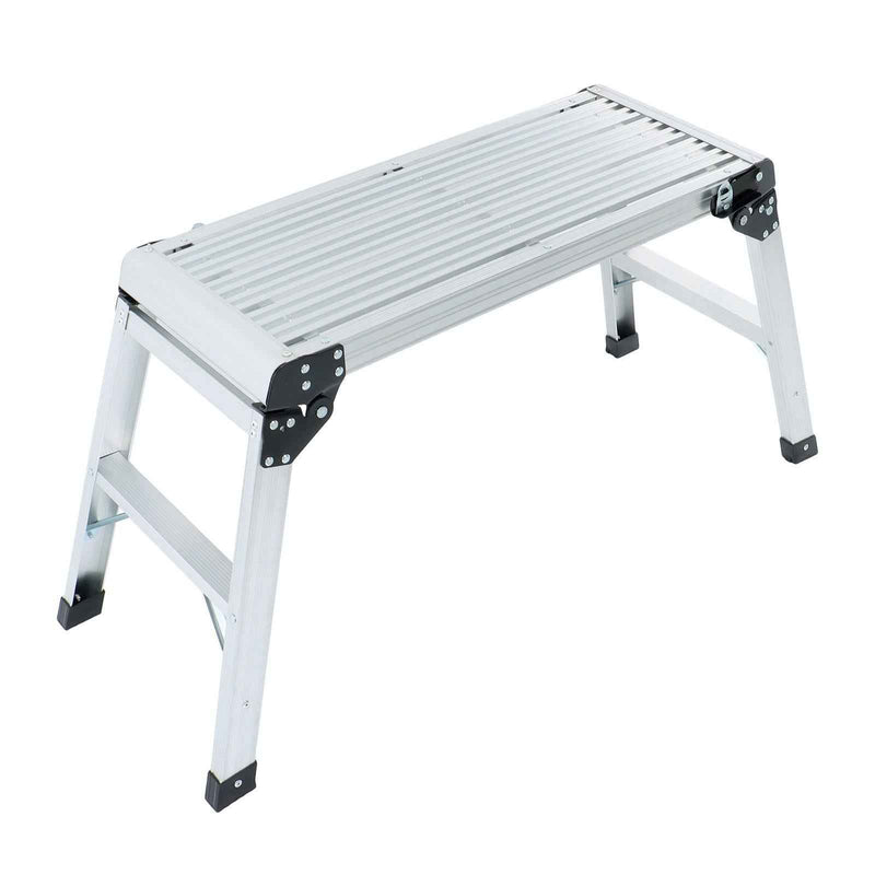 DURAFORCE Aluminum Step Stool 330lbs Non-slip Folding Work Platform Drywall Ladder
