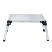 DURAFORCE Aluminum Step Stool 330lbs Non-slip Folding Work Platform Drywall Ladder