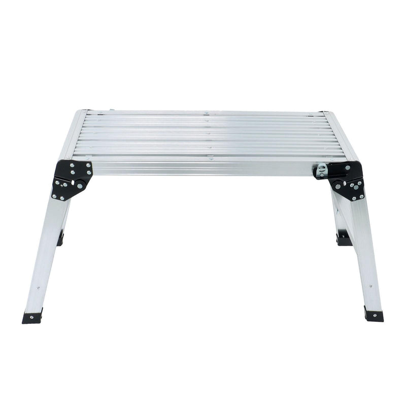 DURAFORCE Aluminum Step Stool 330lbs Non-slip Folding Work Platform Drywall Ladder