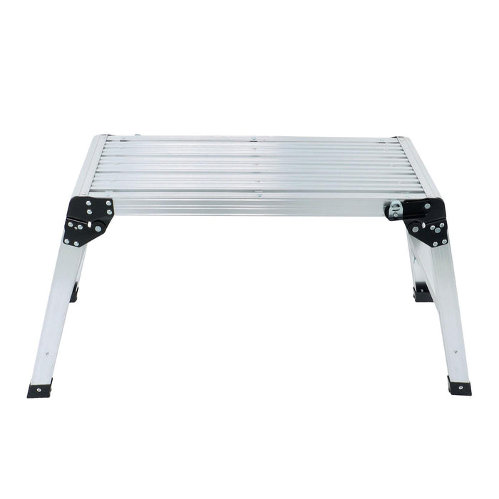 DURAFORCE Aluminum Step Stool 330lbs Non-slip Folding Work Platform Drywall Ladder