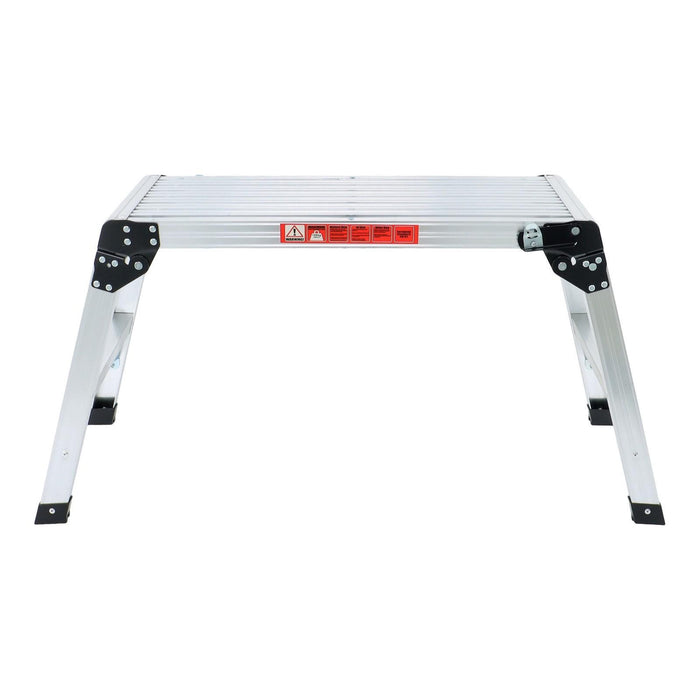 DURAFORCE Aluminum Step Stool 330lbs Non-slip Folding Work Platform Drywall Ladder