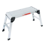 DURAFORCE Aluminum Step Stool 330lbs Non-slip Folding Work Platform Drywall Ladder