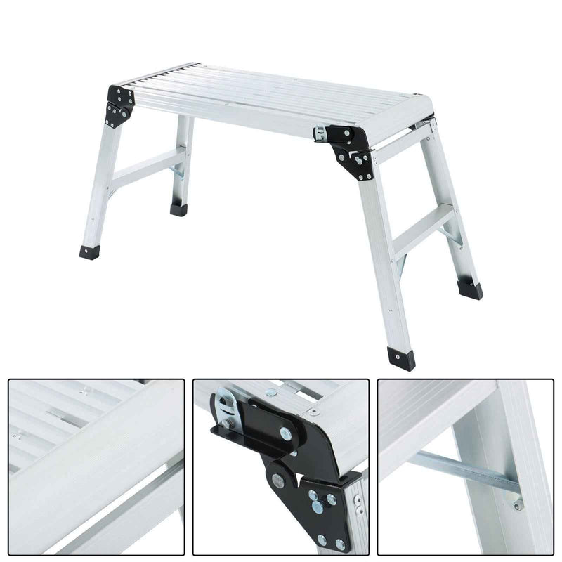 Drywall Step Stool Aluminum Step Stool 330lbs Non-slip Folding Work Platform Drywall ...