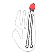 DURAFORCE Manual Chain Hoist | 1 Ton / 2200 lbs Capacity | 10ft Lift | 2 Hooks Red