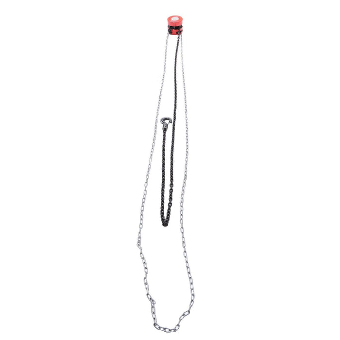 DURAFORCE Manual Chain Hoist | 1 Ton / 2200 lbs Capacity | 10ft Lift | 2 Hooks Red