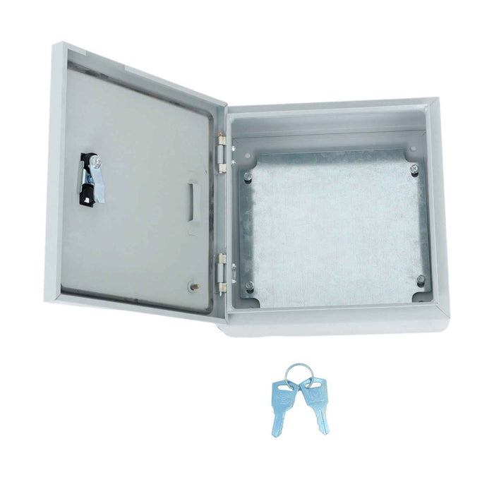 DURAFORCE Outdoor Steel Enclosure, 16 × 12 × 8" NEMA 4X Electrical Box, Waterproof IP56