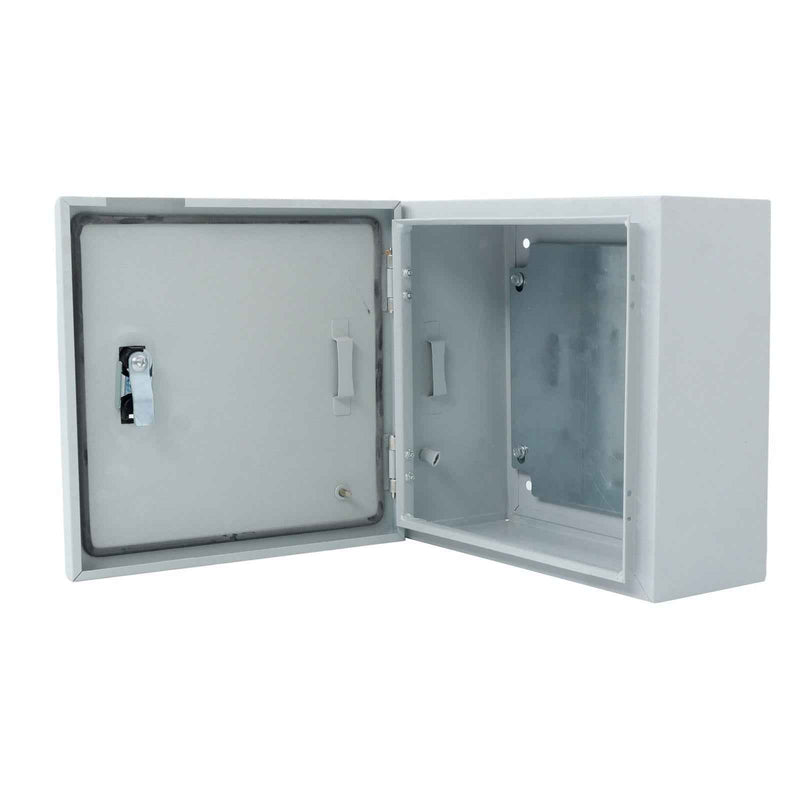 DURAFORCE Outdoor Steel Enclosure, 16 × 12 × 8" NEMA 4X Electrical Box, Waterproof IP56