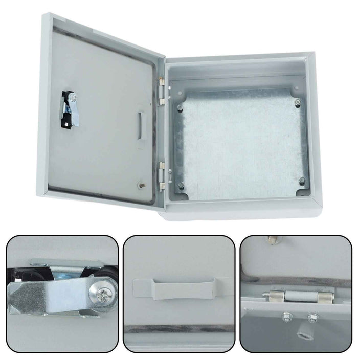 DURAFORCE Outdoor Steel Enclosure, 16 × 12 × 8" NEMA 4X Electrical Box, Waterproof IP56