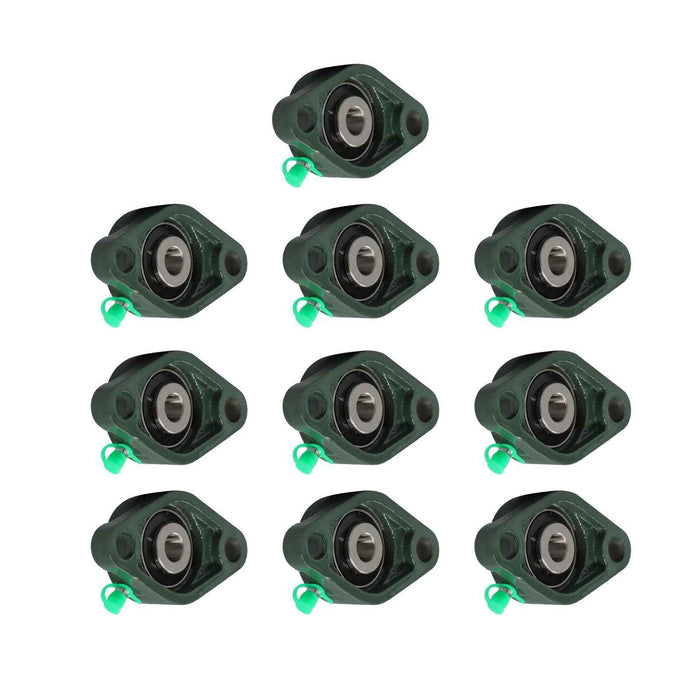 DURAFORCE New 10Pack UCFL201-8 Pillow Block Bearing 1/2" Bore 2 Bolt Self Alignment