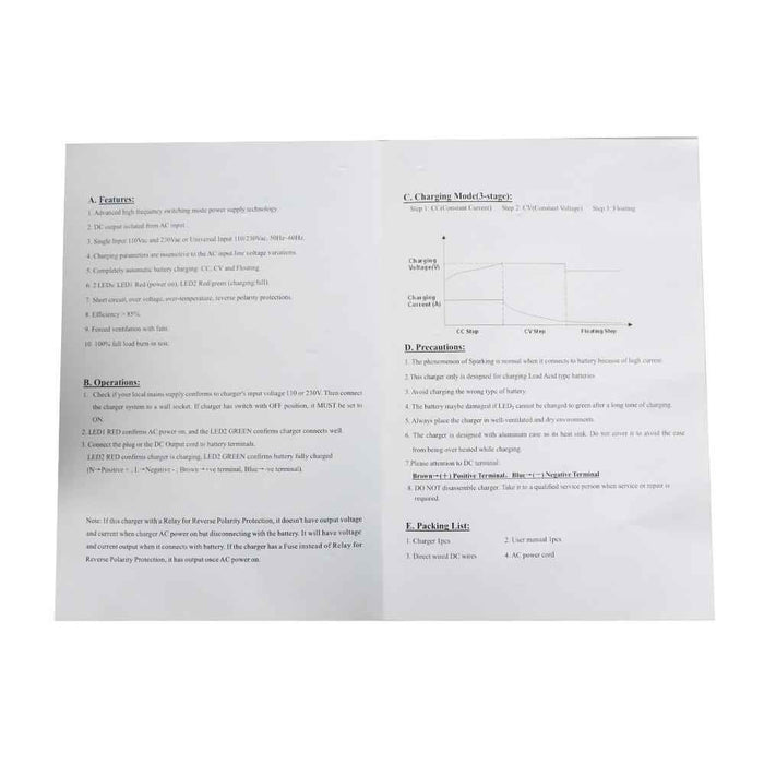 DURAFORCE 48Volt 6Amp Golf Carts Battery Charger Fit For EZGO TXT Club Car DS Yamaha