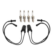 DURAFORCE For Honda VT1100 Shadow Spirit Aero 1100 2 Set Ignition Coil & Spark Plug & Cap