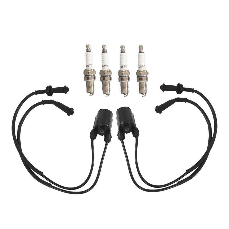 DURAFORCE For Honda VT1100 Shadow Spirit Aero 1100 2 Set Ignition Coil & Spark Plug & Cap
